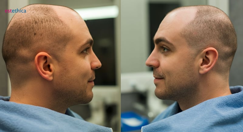 نتائج زراعة الشعر قبل وبعد