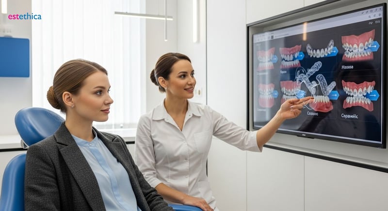 Виды брекетов для исправления прикуса