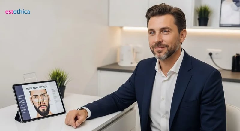 Как делают пересадку волос на бороду