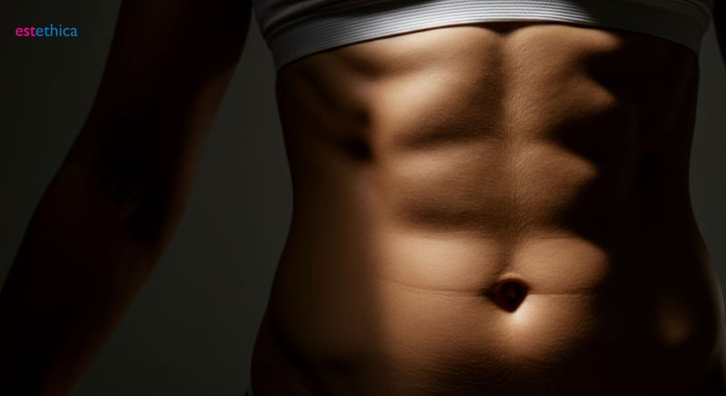 Abdominal etching procedure for defined abs