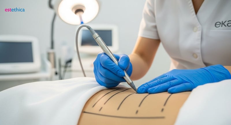 Abdominal Etching: Before and After Transformation
