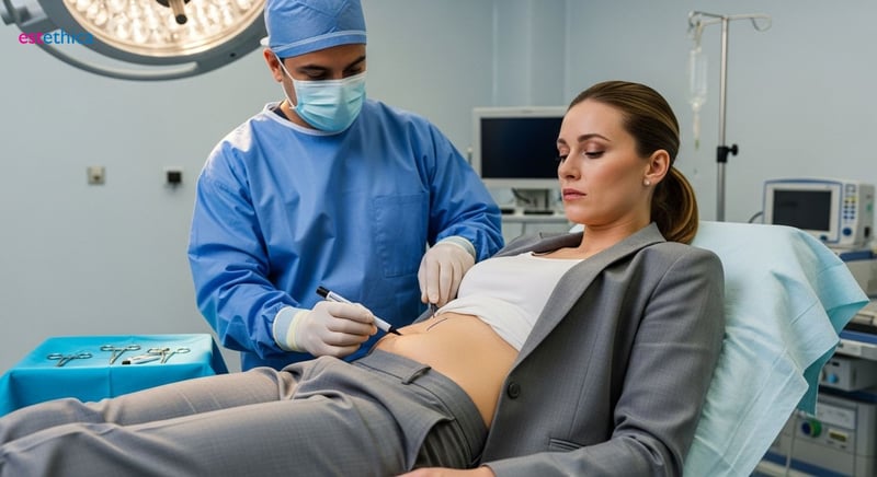 Abdominoplastia con liposucción para abdomen plano
