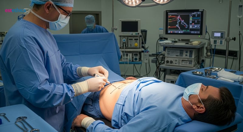 Abdominoplastia con marcación: Contorno de cintura