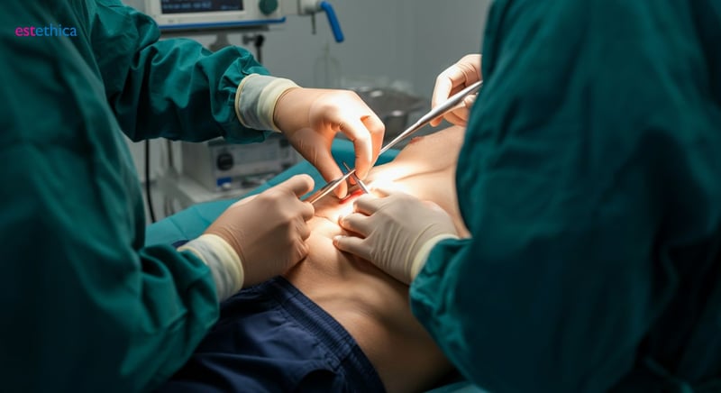 Abdominoplastia masculina para abdomen definido