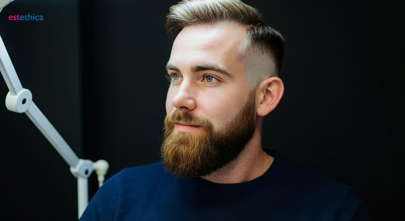 Natural-looking beard hair transplant design