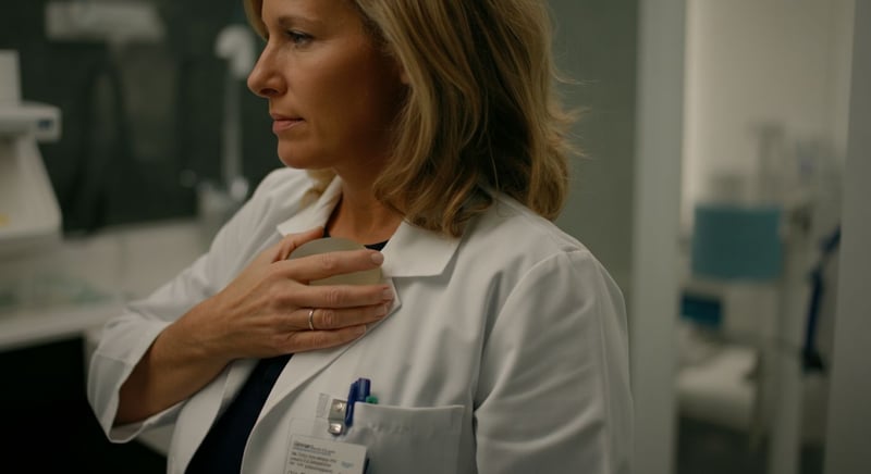 Woman considering augmentation mammoplasty benefits