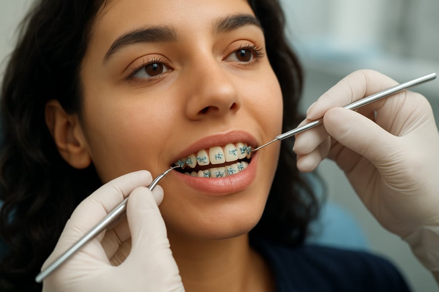 Applying Custom Orthodontic Elastic Bands