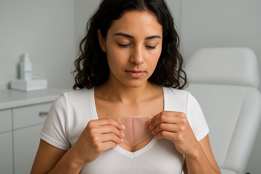 Applying Silicone Scar Treatment