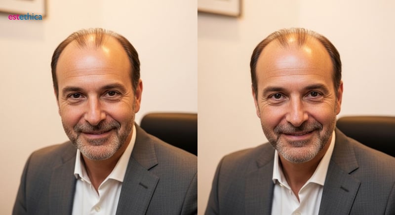 Avant/Après: Greffe de cheveux - Résultats