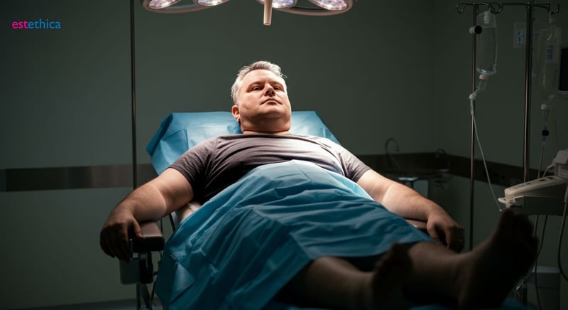 Bariatric surgery options: gastric bypass and sleeve gastrectomy illustration
