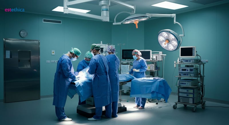 Bariatric surgery options: gastric bypass and sleeve gastrectomy illustration