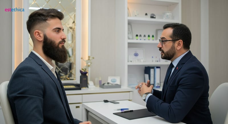 Beard implants for natural density and shape