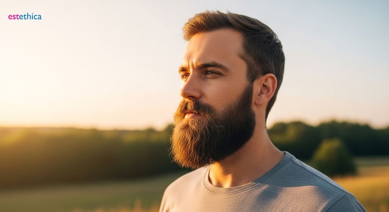 Beard transplant before and after photos showcasing transformation