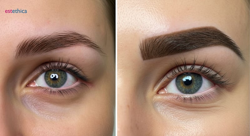Before and after eyebrow transplant transformations