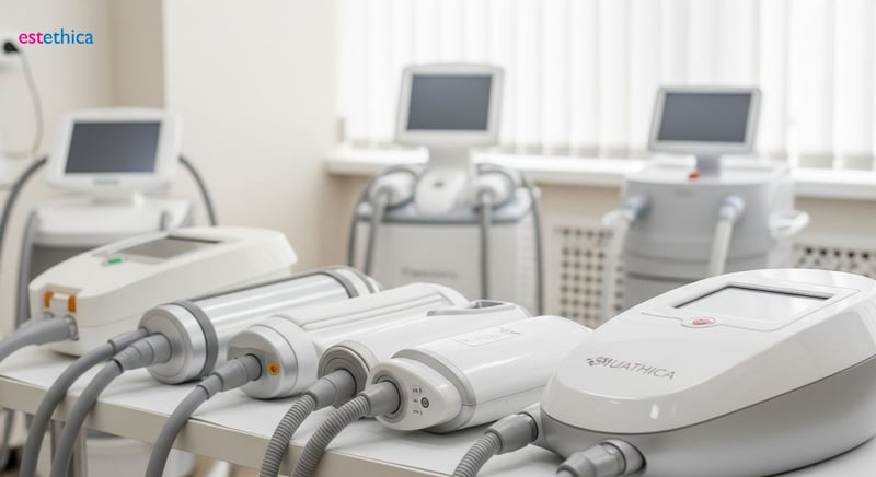 Body sculpting concept with gym equipment