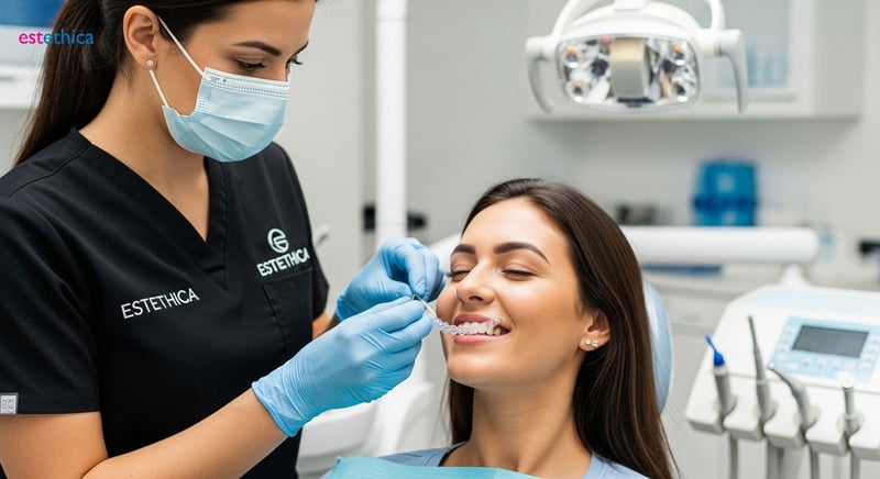 Opciones de corrección dental discreta con brackets y alineadores invisibles
