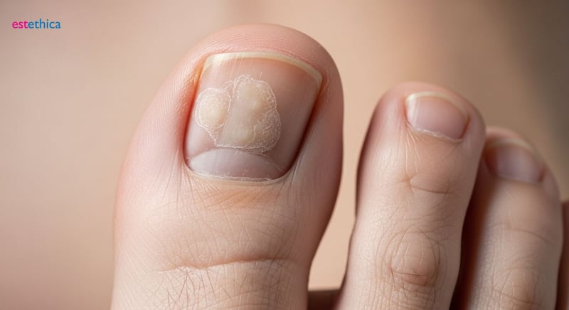 Uñas con signos de onicomicosis