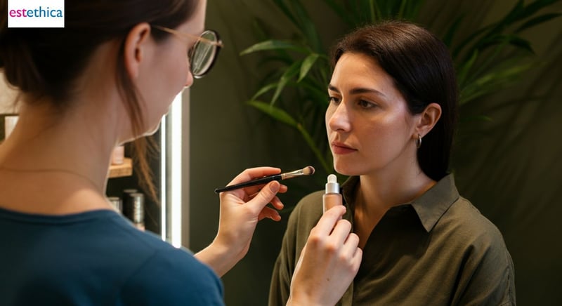 Produits de beauté durables sur une table