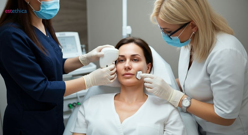 Femme choisissant un traitement esthétique adapté