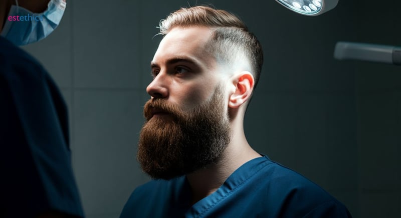 Illustration de la greffe de barbe