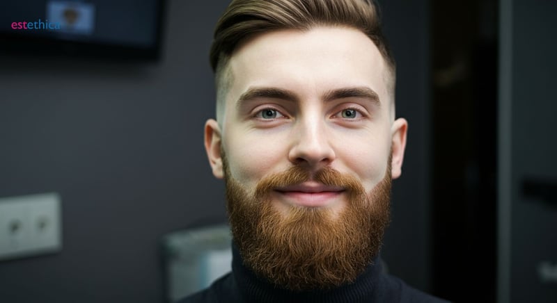 Illustration de la procédure de transplantation de barbe