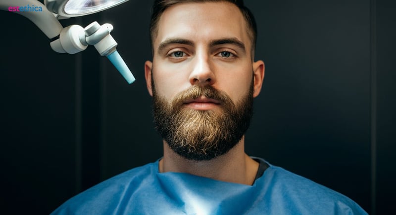 Illustration de la transplantation de barbe