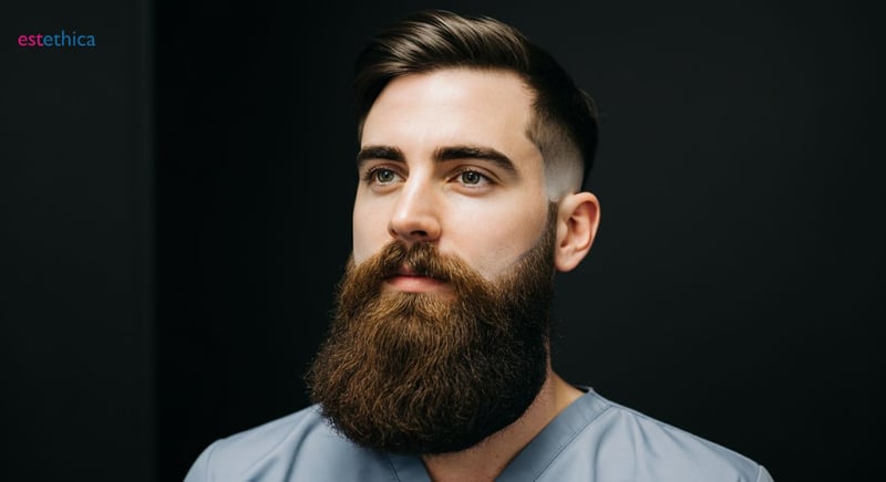 Illustration de la procédure de transplantation de barbe