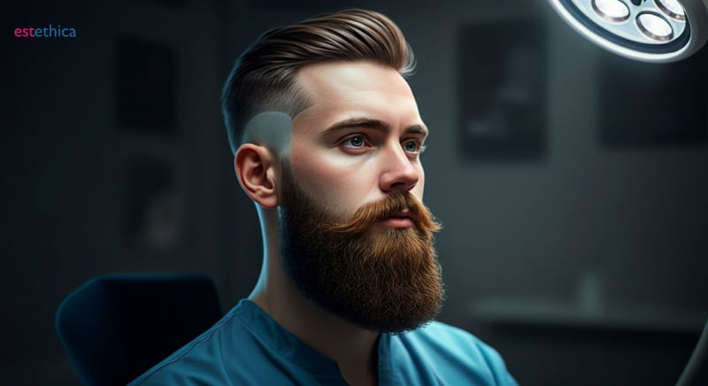 Schéma de la transplantation de barbe