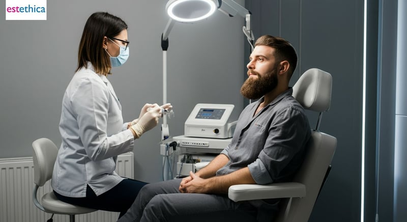 Illustration de la transplantation de barbe