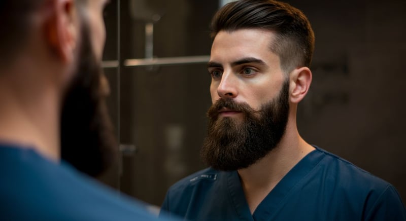 Étapes de la greffe de barbe