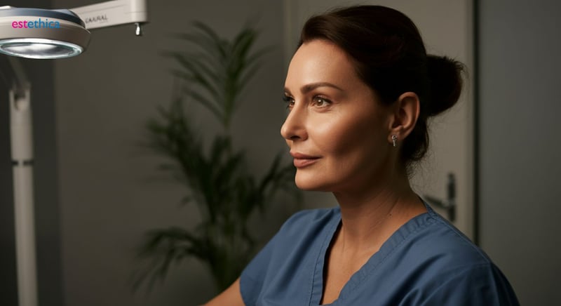 Woman considering breast implants for cosmetic surgery