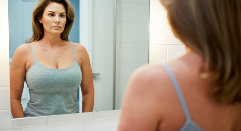 Woman recovering confidently after breast augmentation surgery