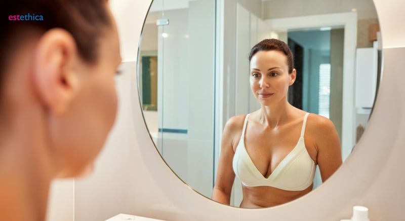 Woman preparing for breast augmentation surgery