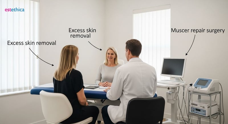 Tummy tuck techniques illustration