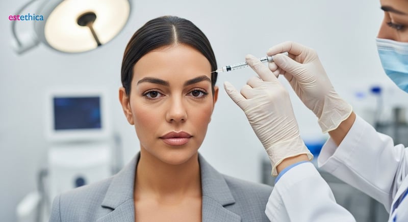 Aplicación de Bótox para rejuvenecimiento facial