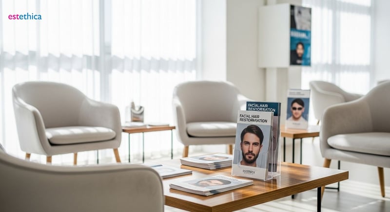 Man considering beard transplant options