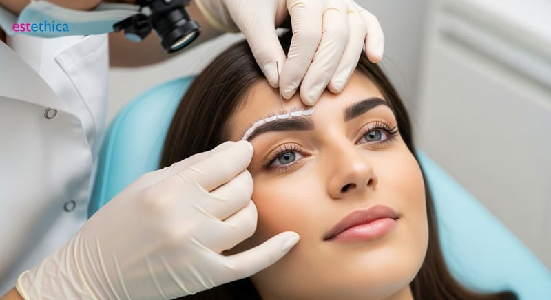 Ästhetische Augenbrauen Transplantation für volle Brauen