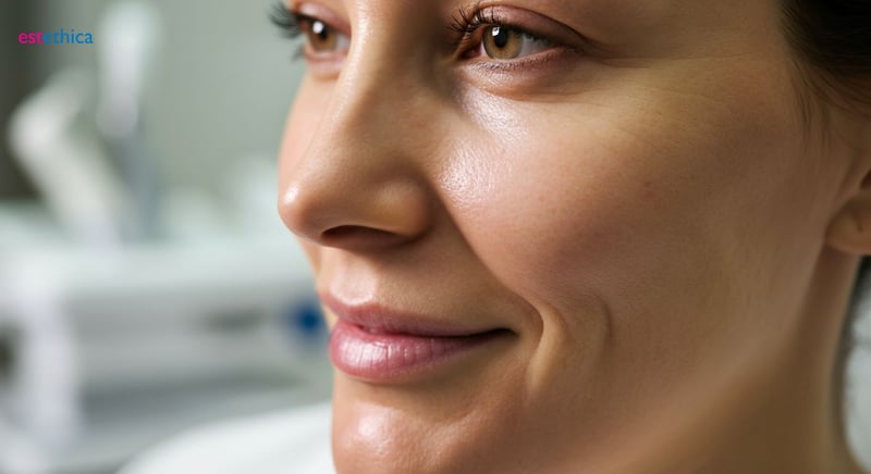 Dermatologist tailoring facial rejuvenation treatments