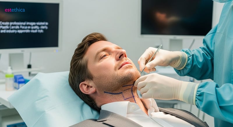 Doppelkinn entfernen: Definierte Kinnlinie