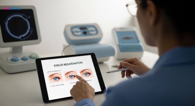 Ptosis correction and cosmetic solutions for droopy eyelids