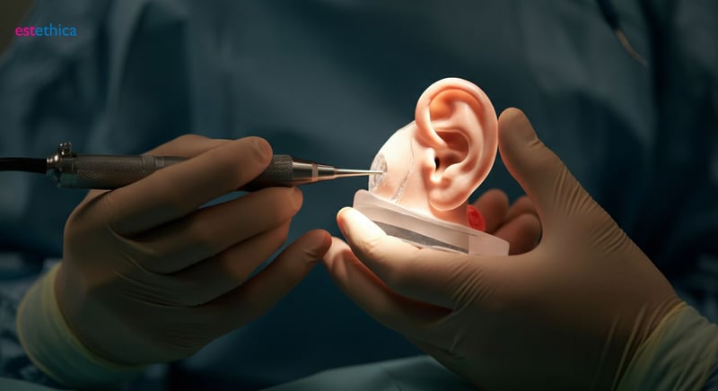 Ear pinning surgery for protruding ears correction