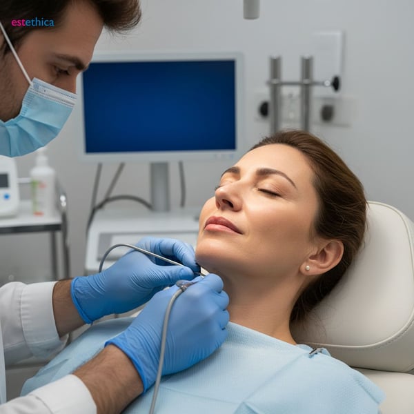 Resultados de cirugía de papada antes y después