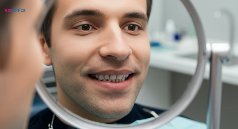 Proceso de colocación de empaste dental