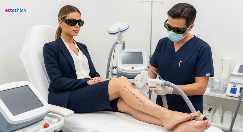 Eliminar venitas faciales, rostro rejuvenecido