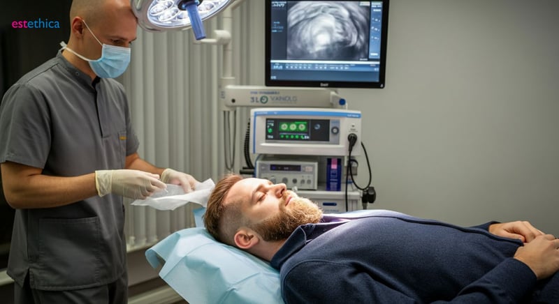 FUE natural beard transplant procedure