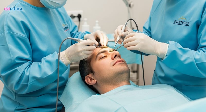 Follicular Unit Extraction (FUE) hair transplant procedure