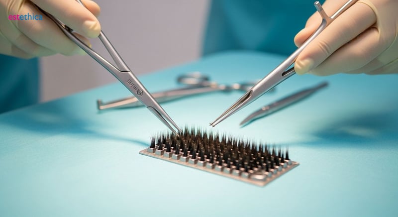 Follicular Unit Extraction (FUE) hair transplant procedure