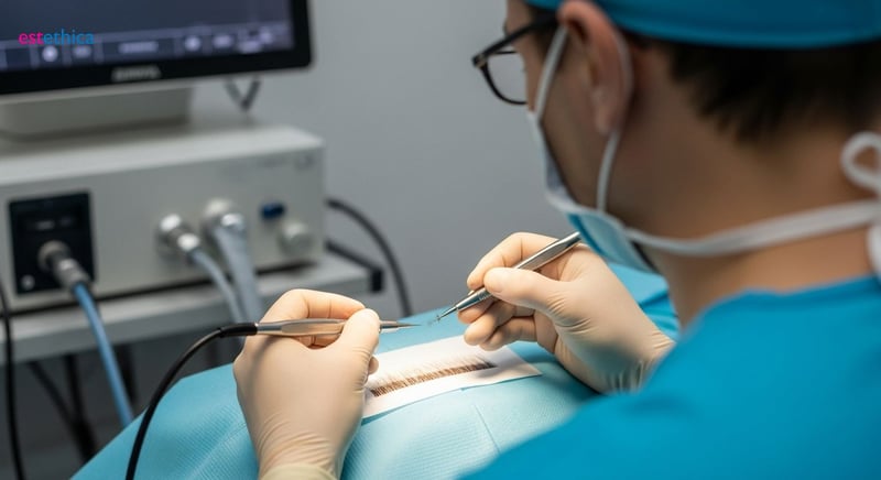 Eyebrow hair transplant using Follicular Unit Extraction technique