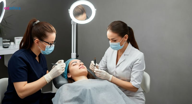 Natural eyebrow hair transplant using Follicular Unit Extraction technique