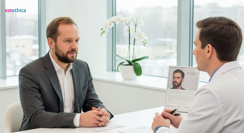 Пересадка бороды FUE: без шрамов